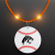 Custom Still-Light Orange Beads With Baseball Medallion
