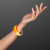 Custom Orange LED Steady Illumination Stretch Bracelet - In Use 
