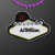 Custom Imprintable Vegas Sign Medallion with Purple Beaded Necklace