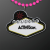 Custom Imprintable Vegas Sign Medallion with Pink Beaded Necklace