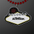 Custom Imprintable Vegas Sign Medallion with Crimson Beaded Necklace