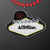 Custom Imprintable Vegas Sign Medallion with Red Beaded Necklace
