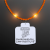 Custom Steady LED Orange Beads with Cake Medallion, No-Flash Necklace