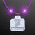 Custom Steady LED Purple Beads with Cake Medallion, No-Flash Necklace