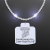 Custom Steady LED White Beads with Cake Medallion, No-Flash Necklace