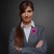 Custom Pink LED Frosted Circle Badge with Safety Pin - Lifestyle View 