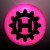 Custom Pink LED Frosted Circle Badge with Safety Pin
