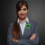 Custom Green LED Frosted Circle Badge with Safety Pin - Lifestyle View 