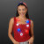 Custom Red White & Blue Light Globes Necklace - In Use 