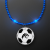Custom Blue LED Bead Necklace with Soccer Ball Medallion