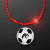 Custom Red LED Bead Necklace with Soccer Ball Medallion