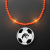Custom Orange LED Bead Necklace with Soccer Ball Medallion