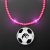 Custom Pink LED Bead Necklace with Soccer Ball Medallion
