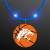 Custom Still-Light Blue Beads With Basketball Medallion
