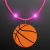 Custom Still-Light Pink Beads With Basketball Medallion - Front View 
