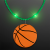 Custom Still-Light Green Beads With Basketball Medallion - Front View 