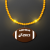 Custom Yellow LED Bead Necklace with Football Medallion 