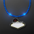 Custom Blue LED Bead Necklace with Las Vegas Medallion - Front View 