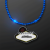 Custom Blue LED Bead Necklace with Las Vegas Medallion