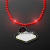 Custom Red LED Bead Necklace with Las Vegas Medallion - Front View 