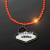 Custom Orange LED Bead Necklace with Las Vegas Medallionv