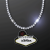 Custom Silver LED Bead Necklace with Las Vegas Medallion