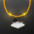 Custom Yellow LED Bead Necklace with Las Vegas Medallion - Front View 