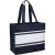 Custom Varsity Box Tote - Navy Side View 