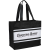 Custom Varsity Box Tote - Black Side View 
