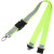 Custom Recycled Polyester Reflective Lanyard - Yellow Front View 
