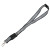 Custom Recycled Polyester Reflective Lanyard - Black Front View 