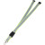 Custom Recycled Polyester Reflective Lanyard - Yellow Back View 