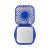 Custom Portable Rechargeable Desk and Neck Fan - Blue Back View
