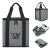 Custom Flip 'N Chill rPET 24 Can Foldable Cooler Bag - Gray/black