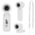 Custom rABS Folding Fan With Digital Display - White