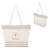 Custom Marlo 10 oz. Recycled Cotton Zippered Tote Bag - Natural with Beige