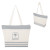 Custom Marlo 10 oz. Recycled Cotton Zippered Tote Bag - Natural with navy
