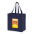 Custom Recycled Cotton Canvas Grocery Bag |12x8x13| - Color-Evolution - Navy blue