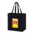 Custom Recycled Cotton Canvas Grocery Bag |12x8x13| - Color-Evolution - Black 