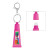 Custom Squeeze Tube Lip Moisturizer With Key Ring - Fuchsia