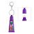 Custom Squeeze Tube Lip Moisturizer With Key Ring - Purple