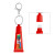 Custom Squeeze Tube Lip Moisturizer With Key Ring - Red