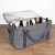Custom 64 Can Collapsible Cooler - Heathered Gray In Use 