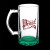 Custom 16 oz Color Bottom Beer Stein - Green