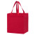 Custom Recycled Cotton Canvas Grocery Bag |12x8x13| - Blank - Red