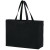 Custom Recycled Cotton Canvas Tote Bag |16x6x12| - Blank - Black