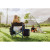 Custom Fusion Camping Chair - Dark Gray With Blue Lifestyle View 