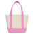 Custom 14 oz. Mini TJ Canvas Tote Bag - Pink