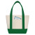 Custom 14 oz. Mini TJ Canvas Tote Bag - Forest Green