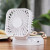 Custom Handheld Rechargeable Folding Mini USB Fan with Lanyard - White - Lifestyle View